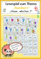 Vorschau - Spiele - Lesespiel "I have... Who has...?" zum Thema numbers - Deckblatt