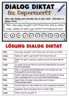 Vorschau - Arbeitsblätter - AnybookPro Material: Dialog Diktat - Im Supermarkt - Seite 2