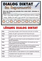 Vorschau - Arbeitsblätter - AnybookPro Material: Dialog Diktat - Im Supermarkt - Deckblatt