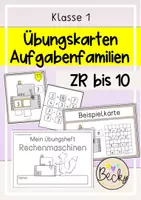 Vorschau - Arbeitsblätter - Aufgabenfamilien (Rechenmaschinen ZR 10) - Deckblatt