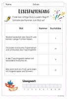 Vorschau - Arbeitsblätter - FASCHING Lesespaziergang / Lesen / differenziert - Seite 3