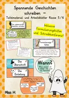 Vorschau - Arbeitsblätter - Spannende Geschichten schreiben - Tafelmaterial & Arbeitsblätter - Deckblatt