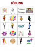 Vorschau - Arbeitsblätter - AnybookPro Material: Wortschatz hören "Fasching" - Seite 1