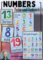 Vorschau - Fördermaterial/Inklusion - Numbers - Poster und Flashkarten - Deckblatt