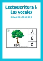 Vista previa - Tarjetas / Manipulativos - Lectoescritura 1 Las vocales - página 1