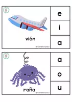 Vista previa - Tarjetas / Manipulativos - Lectoescritura 1 Las vocales - página 3