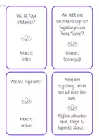 Vorschau - Stundenentwürfe - Buntes Yoga - Quiz : 24 Fragekarten | Rätsel, Kinderyoga - Seite 2