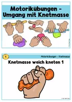 Vorschau - Stationenlernen - Feinmotorik Übungskartei - Knetmasse - Seite 1