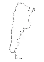 Vorschau - Arbeitsblätter - Landkartre von Argentinien stumme Karte mit Umrissen der Nachbarländer - Seite 1