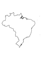 Vorschau - Arbeitsblätter - Landkartre von Brasilien stumme Karte mit Umrissen der Nachbarländer - Seite 1