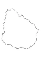 Vorschau - Arbeitsblätter - Landkartre von Uruguay stumme Karte mit Umrissen der Nachbarländer - Seite 1
