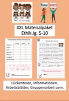 Vorschau - Stundenentwürfe - XXL Materialpaket "Ethik" Jg. 5-10 inkl. Lösungen - Deckblatt