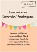 Vorschau - Spiele - Lesedomino - Karneval Fasching - MrAndMrsP - Deckblatt