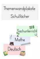 Vorschau - Poster - Themenwand Plakate Fächer - watercolor - Deckblatt