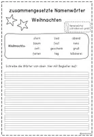 Vorschau - Arbeitsblätter - Arbeitsblatt zusammengesetzte Namenwörter Weihnachten - Seite 1