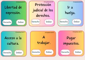 Vista previa - Juegos / Gamificación - JUEGO: DERECHOS O DEBERES. CIENCIAS SOCIALES - página 1