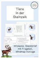 Vorschau - Arbeitsblätter - Tiere in der Steinzeit - Deckblatt