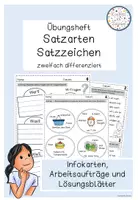 Vorschau - Arbeitsblätter - Satzarten Satzzeichen Übungsheft - Seite 1