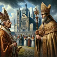 Vorschau - Arbeitsblätter - Wer hat das Sagen? Papst oder König im Mittelalter - Deckblatt