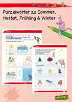 Vorschau - Arbeitsblätter - Purzelwörter zu Sommer, Herbst, Frühling und Winter - Deckblatt