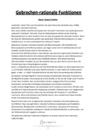 Vorschau - Arbeitsblätter - Gebrochen-rationale Funktionen - Deckblatt
