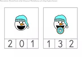 Vorschau - Fördermaterial/Inklusion - Klammerkarten: Schneemann füttern / ZR 10 - Seite 2