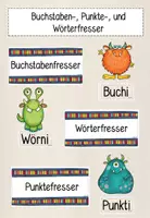 Vorschau - Arbeitsblätter - Materialpaket Buchstabe-, Punkte-, Wörterfresser - Deckblatt