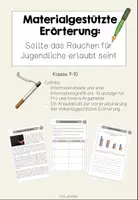 Vorschau - Arbeitsblätter - Materialgestütztes Erörtern: Rauchen für Jugendliche? - Deckblatt