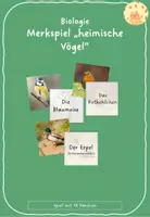 Vorschau - Spiele - Merkspiel "Heimische Vögel" - Deckblatt