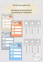 Vorschau - Anderer Materialtyp - Verabredungskarten, Partnereinteilung - Deckblatt