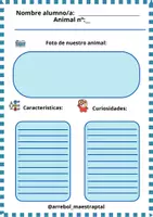 Vista previa - Tarjetas / Manipulativos - Libro viajero de curiosidades de animales - página 1
