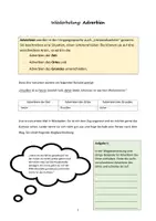 Vorschau - Arbeitsblätter - Arbeitsblatt: Wiederholung der Adverbien (Ort, Zeit, Grund) mit LÖSUNGEN - Deckblatt