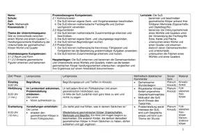 Vorschau - Stundenentwürfe - Unterrichtsskizze - Unterschied Würfel und Quader - Deckblatt
