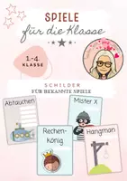 Vorschau - Bildkarten - Spiele für die Klasse - Schilder - Deckblatt