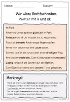 Vorschau - Arbeitsblätter - Rechtschreibung / LERNWÖRTER k und ck / Deutsch / Diktat / Stationenlernen / FRESCH - Seite 3