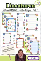 Vorschau - Arbeitsblätter - Schmuckblätter | Lineaturen | Sekundarstufe | Retro-Design I kommerzielle Nutzung - Deckblatt