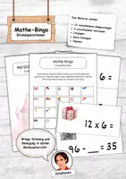 Vorschau - Spiele - Mathe-Bingo Grundoperationen - Deckblatt