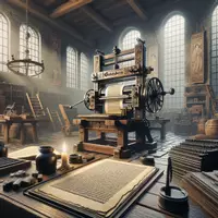 Vorschau - Arbeitsblätter - 15. Jahrhundert – Die Buchdruck-Revolution – wie Gutenberg die Welt verändert - #jahr100 - Video - Arbeitsmaterial - Deckblatt