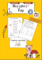 Vorschau - Stundenentwürfe - Neujahrs-Rap, Silvester, Neujahr, Rap, Sprechgesang, Musik, Klasse 1-4 - Deckblatt