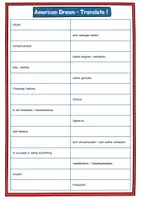Vorschau - Arbeitsblätter - American Dream Word / Vocabulary List + Vocabulary Test + Exercise + Tandem - Seite 3