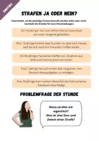 Vorschau - Stundenentwürfe - Strafe ⎮ Strafzwecke - Unterrichtsstunde mit 9 Arbeitsblättern, Diskussionsfragen uvm. - Seite 2