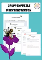 Vorschau - Arbeitsblätter - Gruppenpuzzle Insektensterben - Deckblatt