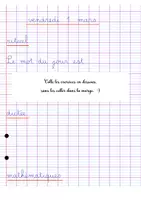 Aperçu - Affichage - Présentation pour la cahier du jour - date de mars - Page 1