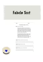 Vorschau - Test - Test über Fabeln - Deckblatt