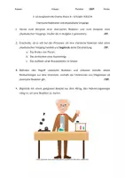 Vorschau - Test - Chemie Klasse 8 - Leistungskontrolle chemische Reaktionen - Seite 1