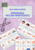 Vorschau - Arbeitsblätter - Bildkarten der Körperteile: Lernmaterial für die 1./2. Klasse & DaZ/DaF - Deckblatt