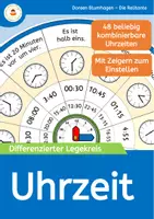 Vorschau - Mal- und Bastelvorlagen - Legekreis Uhr lesen - 48 verschiedene Zeiten - analoge Uhrzeit - Deckblatt