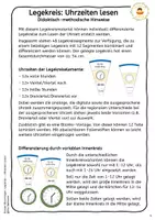 Vorschau - Mal- und Bastelvorlagen - Legekreis Uhr lesen - 48 verschiedene Zeiten - analoge Uhrzeit - Seite 3