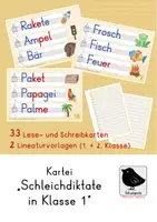 Vorschau - Arbeitsblätter - Kartei: Rechtschreibung - Schleichdiktate in Klasse 1 - Deckblatt