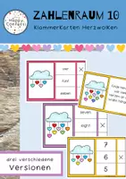 Vorschau - Aufgabenkarten - ZR 10 Klammerkarten Herzwolken - Deckblatt